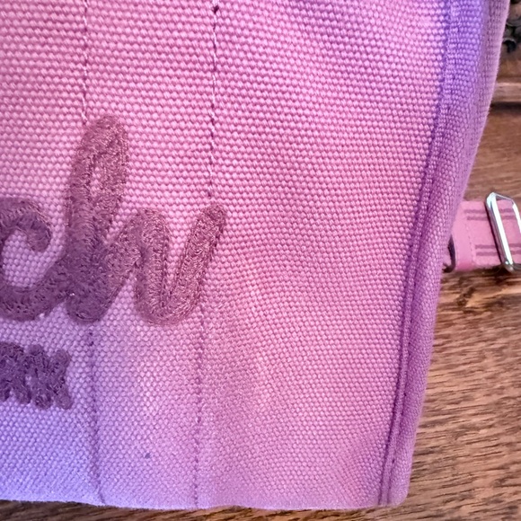 Coach Raspberry Canvas Tote Bag - Picture 5 of 7